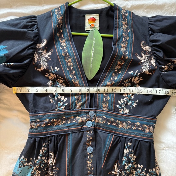 NWT Farm Rio Blossom Tapestry Black Dress - Size Medium - Picture 12 of 16